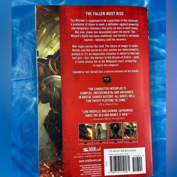 ๐3 for $30๐ The Witcher -Baptism of Fire - Paperback Novel -Andrzej Sapkowski - Picture 5 of 5